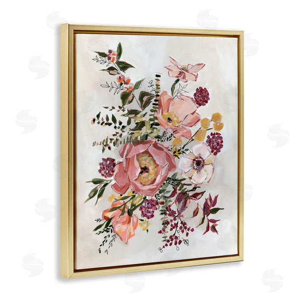 Stupell Industries Annie Quigley | Rosy Garden Blossoms Arrangement Wall Art
