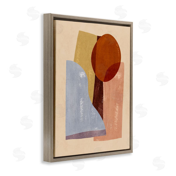 Stupell Industries Annie Warren | Abstract Colorblock Shapes Brown