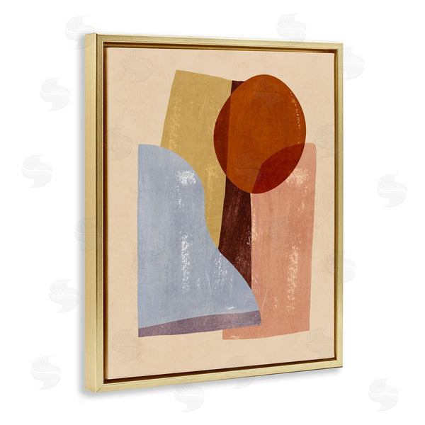 Stupell Industries Annie Warren | Abstract Colorblock Shapes Brown