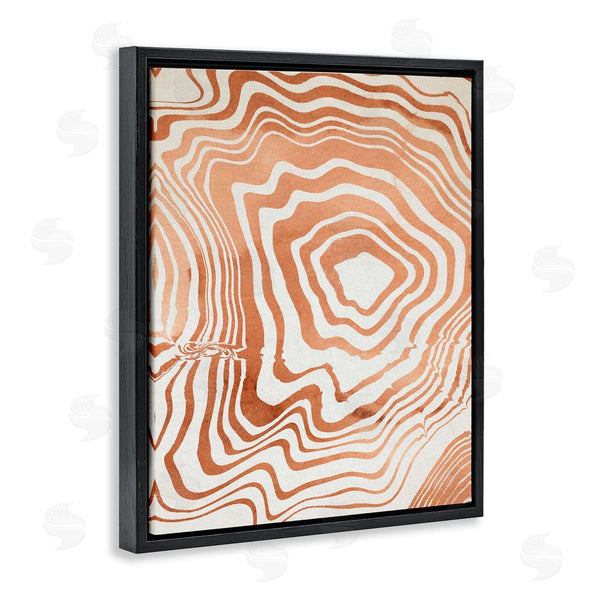 Stupell Industries Annie Warren | Abstract Water Ripples Fluid Orange Line Grooves Wall Art