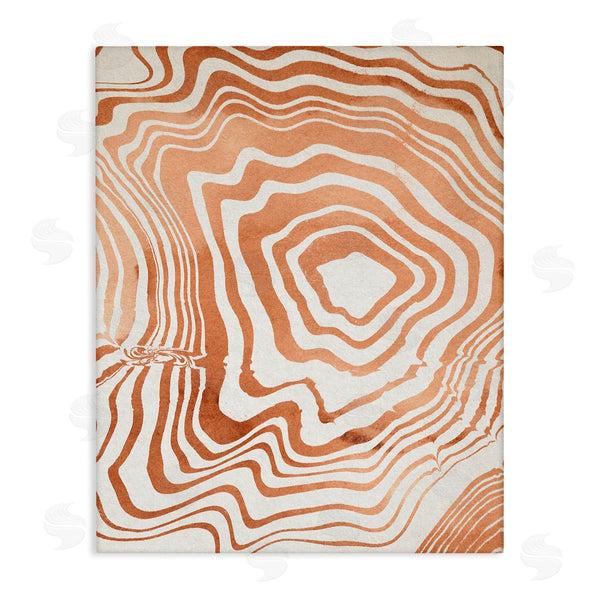stupell industries Annie Warren | Abstract Water Ripples Fluid Orange Line Grooves Wall Art