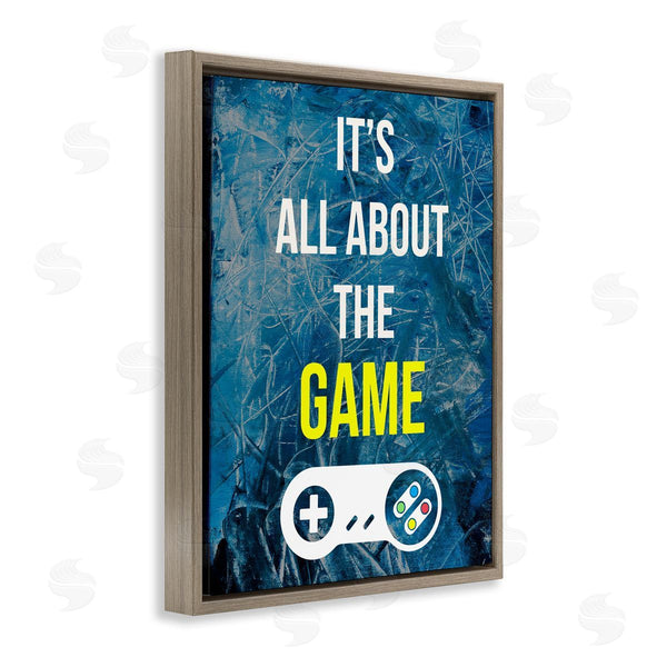 Stupell Industries Annie Warren | All About The Game Vintage Controller Gamer Sign Wall Art