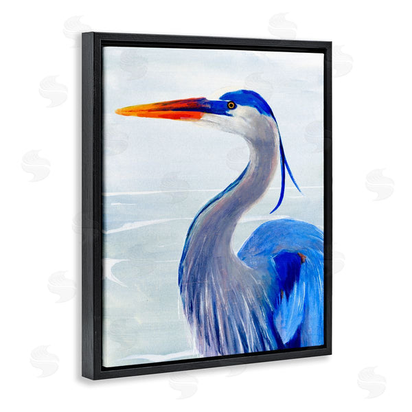 Stupell Industries Annie Warren | Blue Heron Coastal Portrait