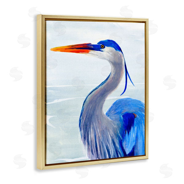 Stupell Industries Annie Warren | Blue Heron Coastal Portrait