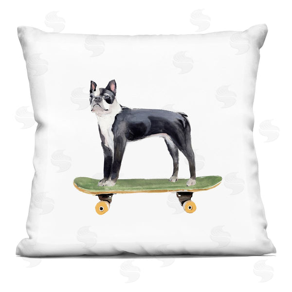 stupell industries Annie Warren | Boston Terroir on Skateboard Printed Throw Pillow