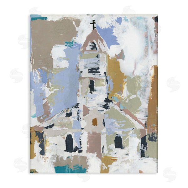 stupell industries Annie Warren | Church House Abstraction Distressed Vintage Detail