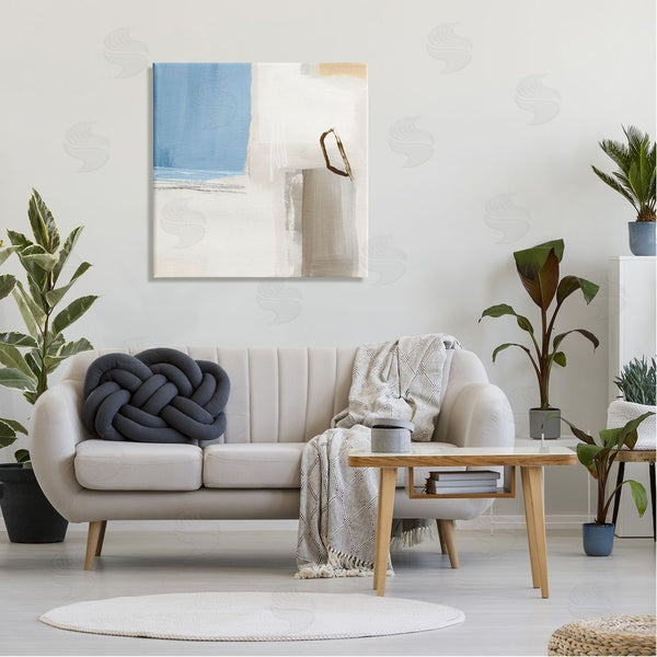 Stupell Industries Annie Warren | Contemporary Blocked Abstract Painting Circular Shape Detail Wall Art