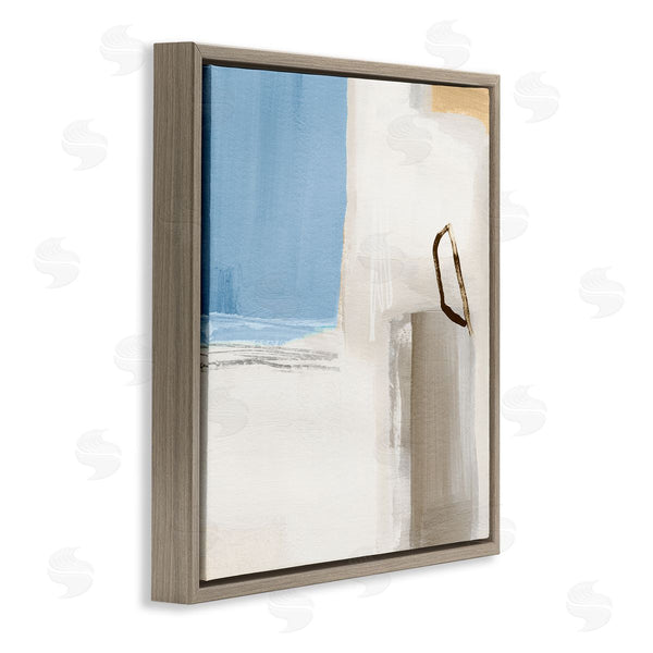 Stupell Industries Annie Warren | Contemporary Blocked Abstract Painting Circular Shape Detail Wall Art