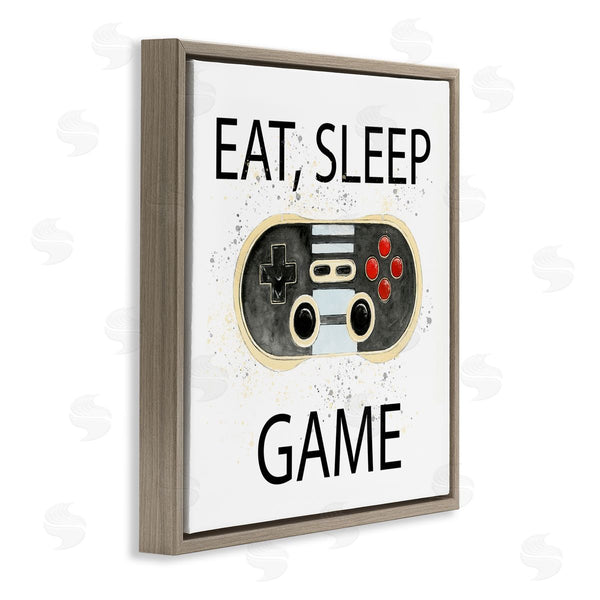 Stupell Industries Annie Warren | Eat Sleep Game Vintage Controller Wall Art