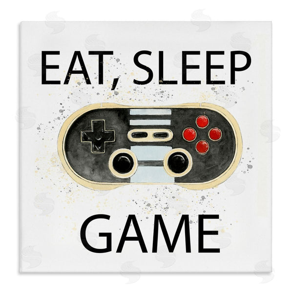 stupell industries Annie Warren | Eat Sleep Game Vintage Controller Wall Art