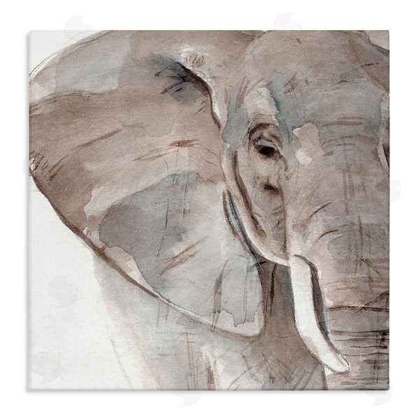 stupell industries Annie Warren | Elephant Ear Animal Portrait Small Husks Grey Wrinkles Wall Art