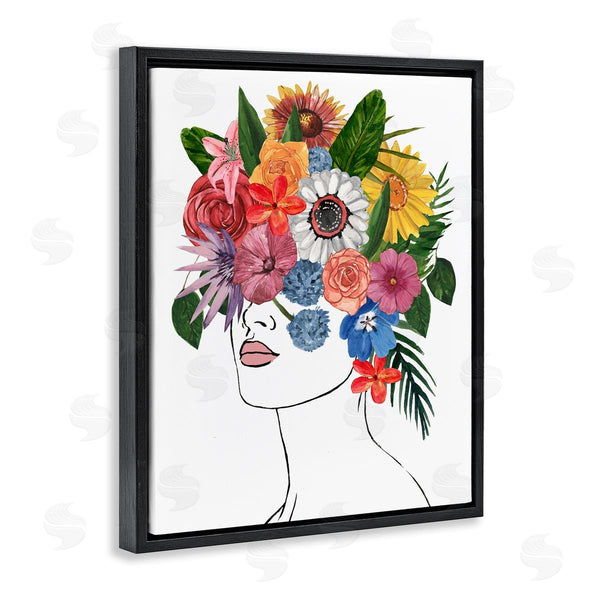 Stupell Industries Annie Warren | Female Portrait Summer Flowers