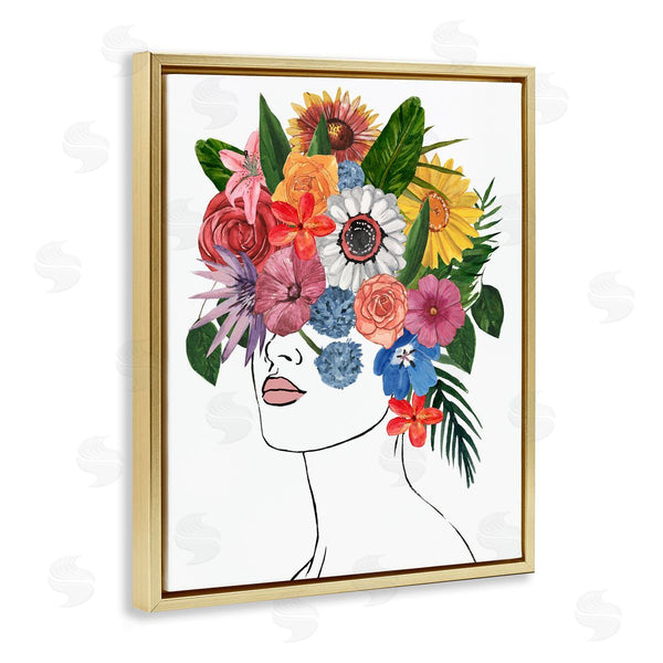 Stupell Industries Annie Warren | Female Portrait Summer Flowers