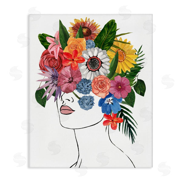 stupell industries Annie Warren | Female Portrait Summer Flowers