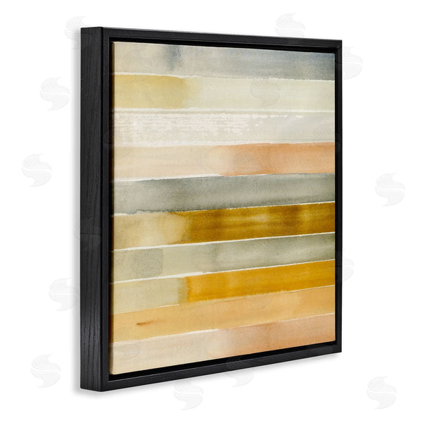 Stupell Industries Annie Warren | Golden And Green Ombre Stripes Geometric Abstraction