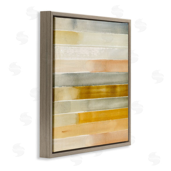 Stupell Industries Annie Warren | Golden And Green Ombre Stripes Geometric Abstraction