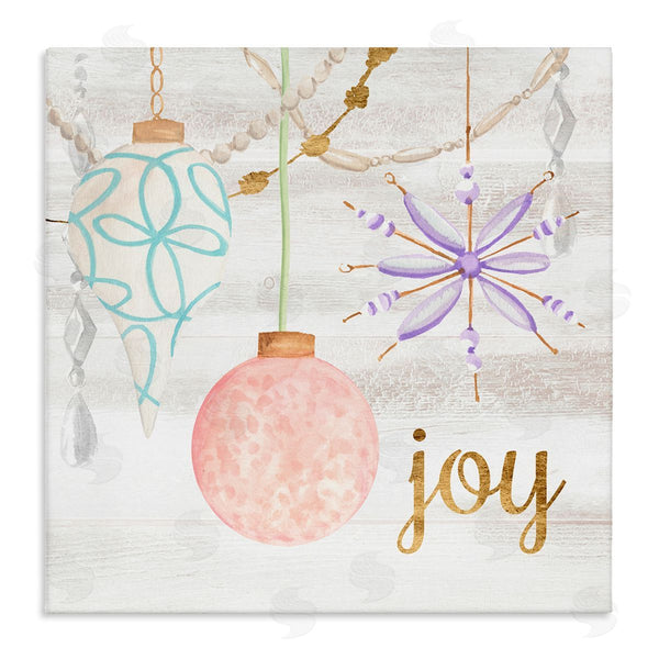 stupell industries Annie Warren | Hanging Holiday Ornaments Festive Joy Glam Text Wall Art