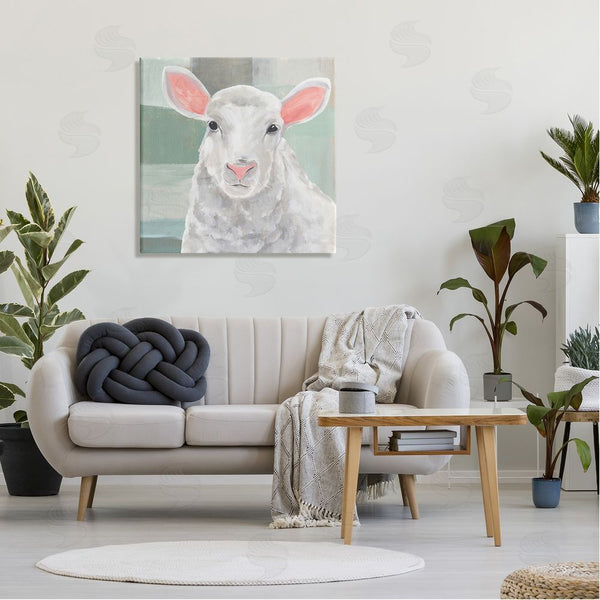 Stupell Industries Annie Warren | Happy Lamb Portrait Wall Art