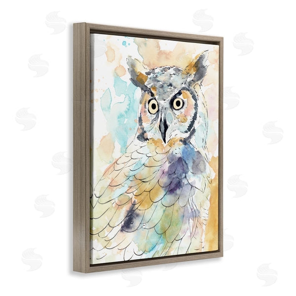 Stupell Industries Annie Warren | Majestic Owl Portrait Bird Watercolor Design