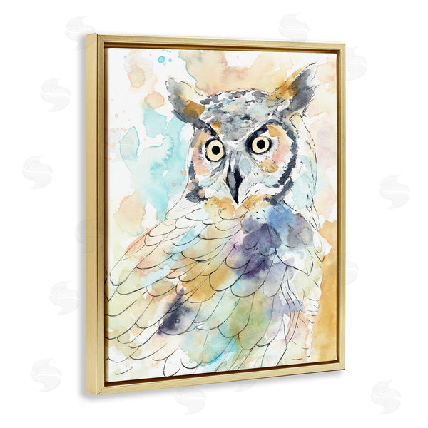 Stupell Industries Annie Warren | Majestic Owl Portrait Bird Watercolor Design