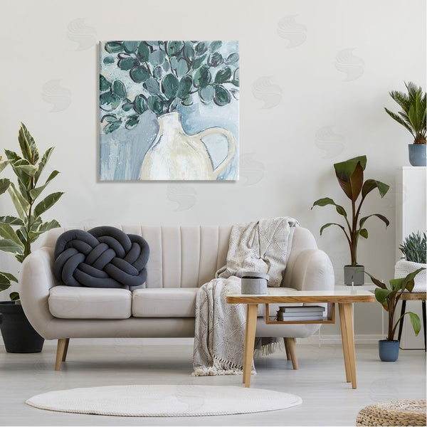 Stupell Industries Annie Warren | Modern Eucalyptus Plant Leaves Jug Vase Wall Art