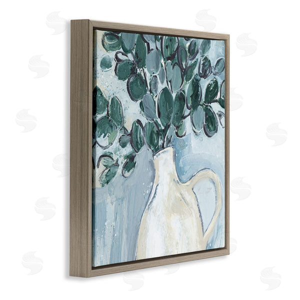 Stupell Industries Annie Warren | Modern Eucalyptus Plant Leaves Jug Vase Wall Art