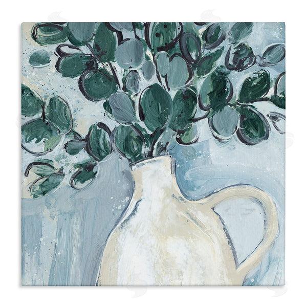 stupell industries Annie Warren | Modern Eucalyptus Plant Leaves Jug Vase Wall Art
