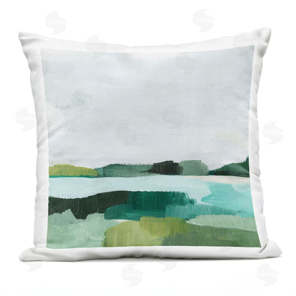Stupell Industries Annie Warren | Modern Natural River Flowing Landscape Printed Throw Pillow