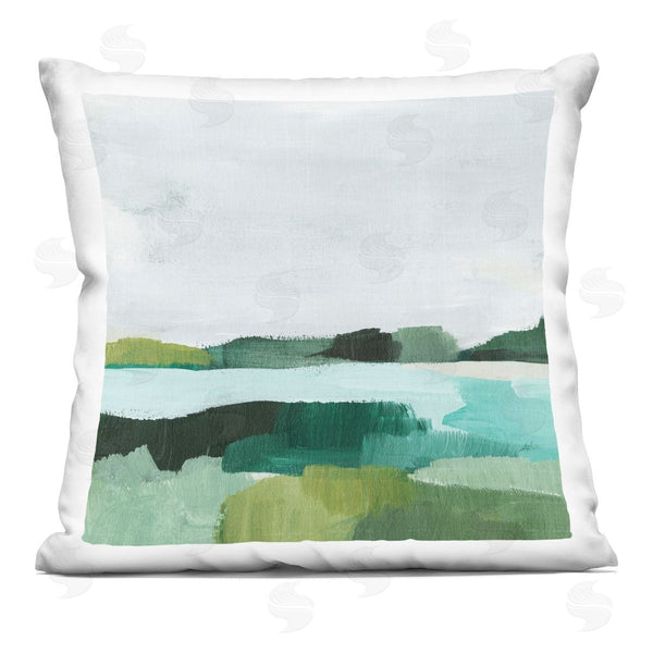 stupell industries Annie Warren | Modern Natural River Flowing Landscape Printed Throw Pillow