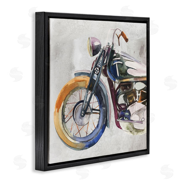 Stupell Industries Annie Warren | Motorcycle Chopper Bike Expressive Watercolor Tones Wall Art