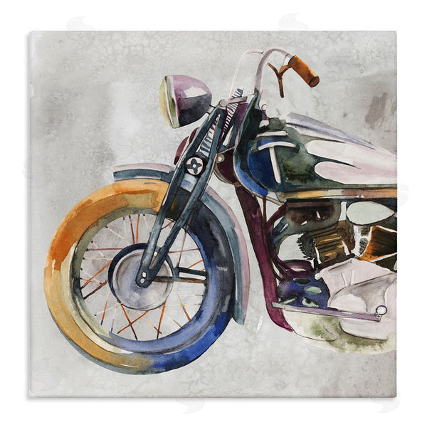 stupell industries Annie Warren | Motorcycle Chopper Bike Expressive Watercolor Tones Wall Art