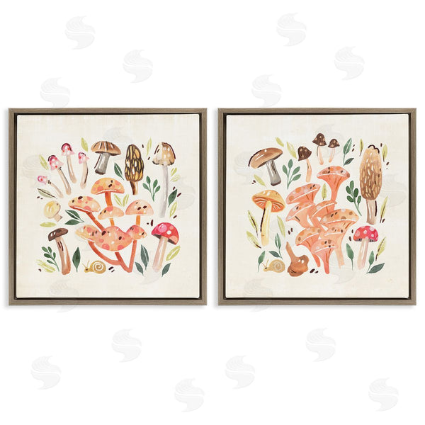 Stupell Industries Annie Warren | Mushroom & Leaves Pattern Wall Art
