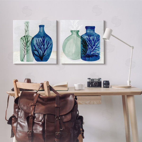 Stupell Industries Annie Warren | Nautical Vase Still Life Sea Coral & Botanicals Wall Art