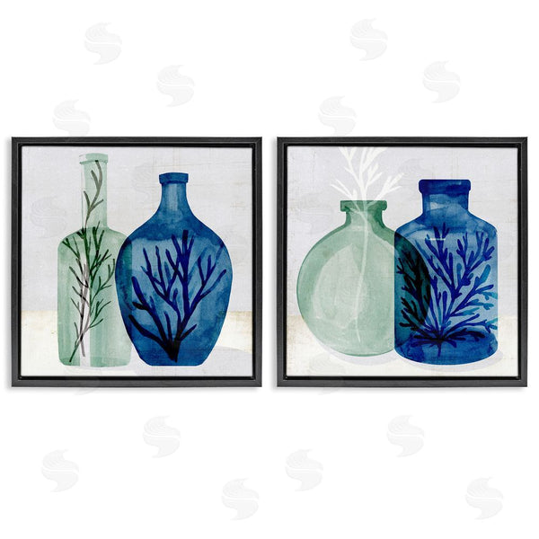 Stupell Industries Annie Warren | Nautical Vase Still Life Sea Coral & Botanicals Wall Art