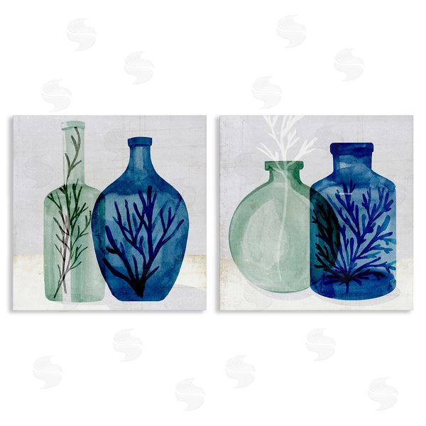 stupell industries Annie Warren | Nautical Vase Still Life Sea Coral & Botanicals Wall Art