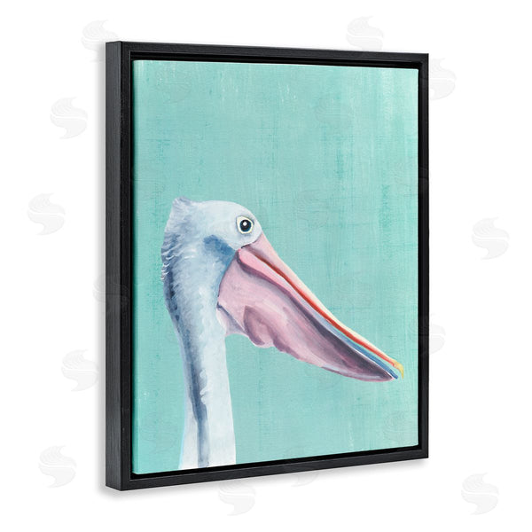 Stupell Industries Annie Warren | Pelican Head Detailed Sunny Pastel Portrait Wall Art