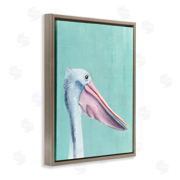 Stupell Industries Annie Warren | Pelican Head Detailed Sunny Pastel Portrait Wall Art