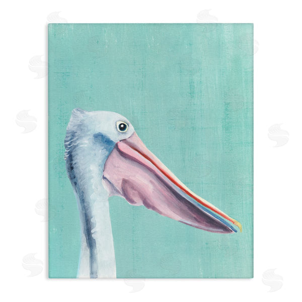 stupell industries Annie Warren | Pelican Head Detailed Sunny Pastel Portrait Wall Art