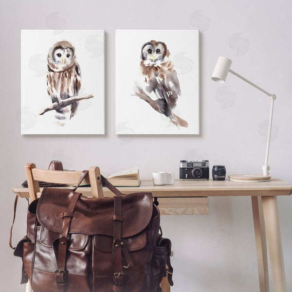 Stupell Industries Annie Warren | Perched Owl Wildlife Portrait Wall Art