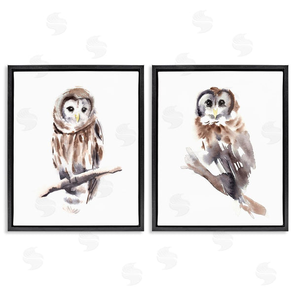 Stupell Industries Annie Warren | Perched Owl Wildlife Portrait Wall Art