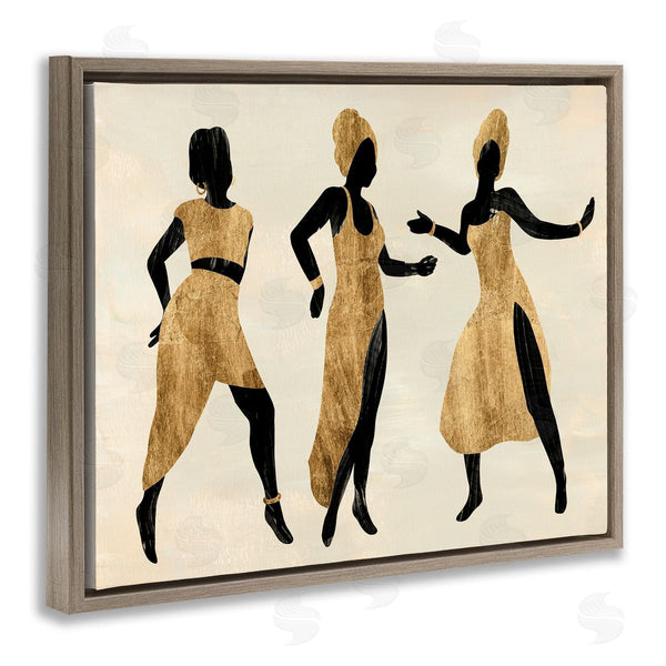 Stupell Industries Annie Warren | Powerful Women Dancing African Glam Fashion Black Beige Wall Art