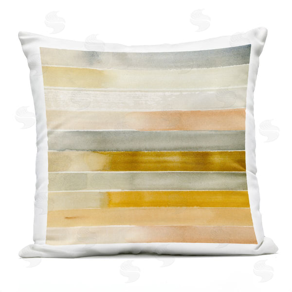 Stupell Industries Annie Warren | Radiant Ombre Stripes Geometric Abstraction Printed Throw Pillow