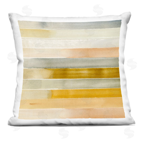 stupell industries Annie Warren | Radiant Ombre Stripes Geometric Abstraction Printed Throw Pillow
