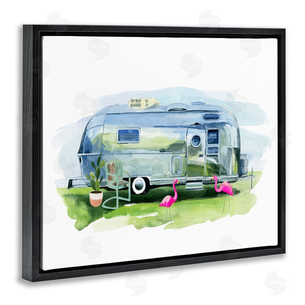 Stupell Industries Annie Warren | Retro Camper With Flamingos Wall Art