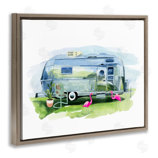 Stupell Industries Annie Warren | Retro Camper With Flamingos Wall Art