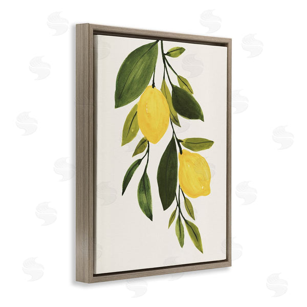 Stupell Industries Annie Warren | Simple Yellow Country Lemon Leaf Wall Art