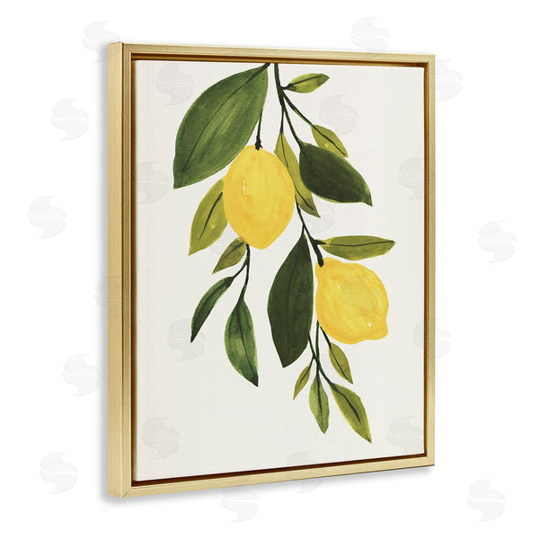 Stupell Industries Annie Warren | Simple Yellow Country Lemon Leaf Wall Art