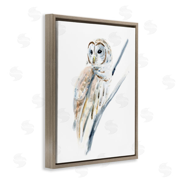 Stupell Industries Annie Warren | Soft Arctic Owl Perched On Minimal Branch