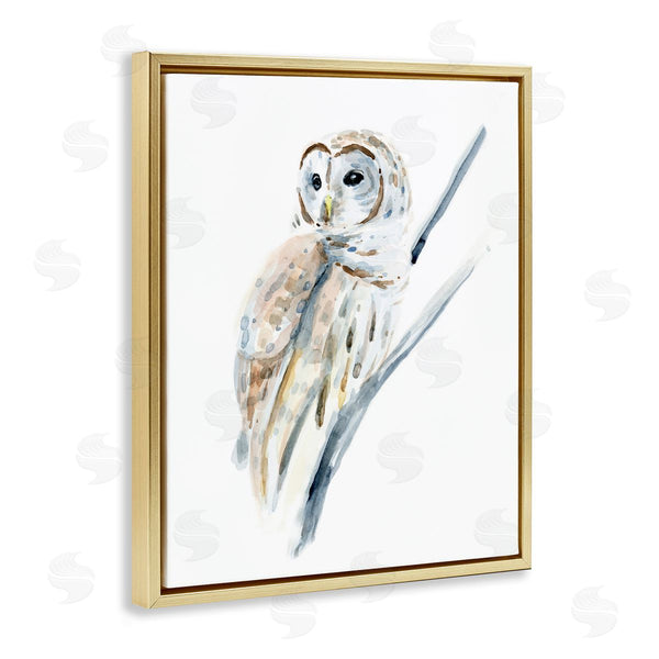 Stupell Industries Annie Warren | Soft Arctic Owl Perched On Minimal Branch
