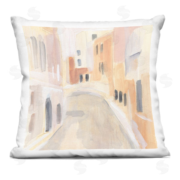 stupell industries Annie Warren | Soft City Pathway Printed Throw Pillow